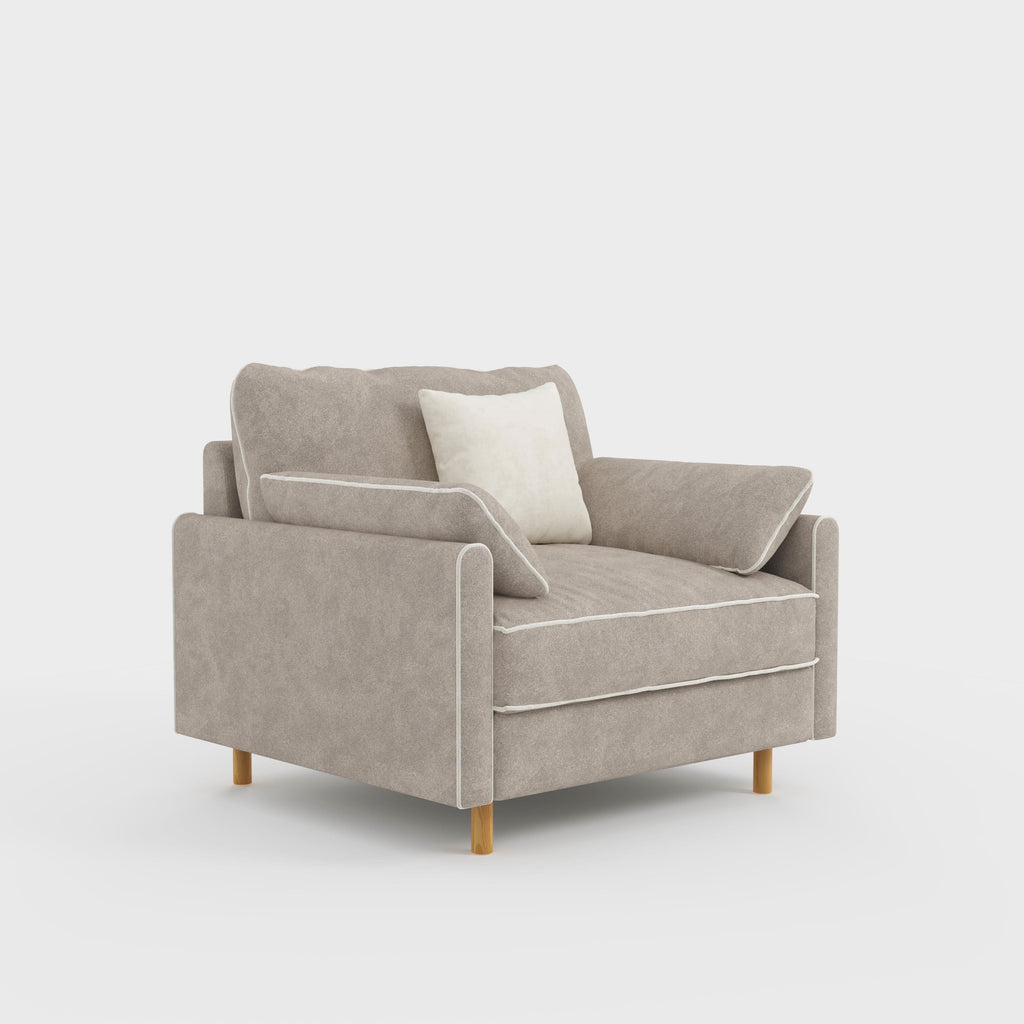 Cotton Linen Detachable Modular Sofa with Fringed Trim