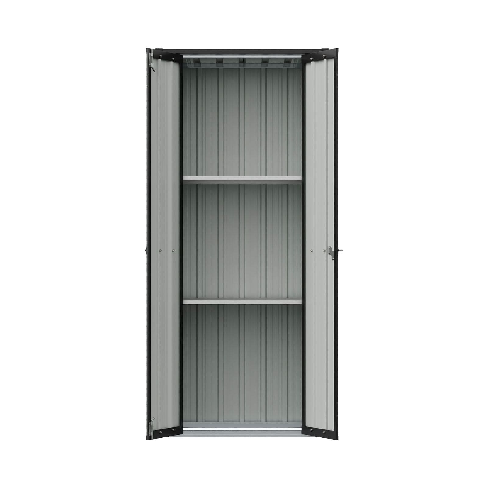 1.5*2.5ft Flat Roof Charcoal Black Tool Cabinet