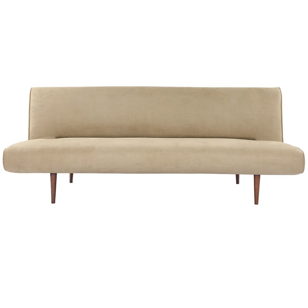 3 Seater Upholstered Sofa Bed Couch with Wood Legs
