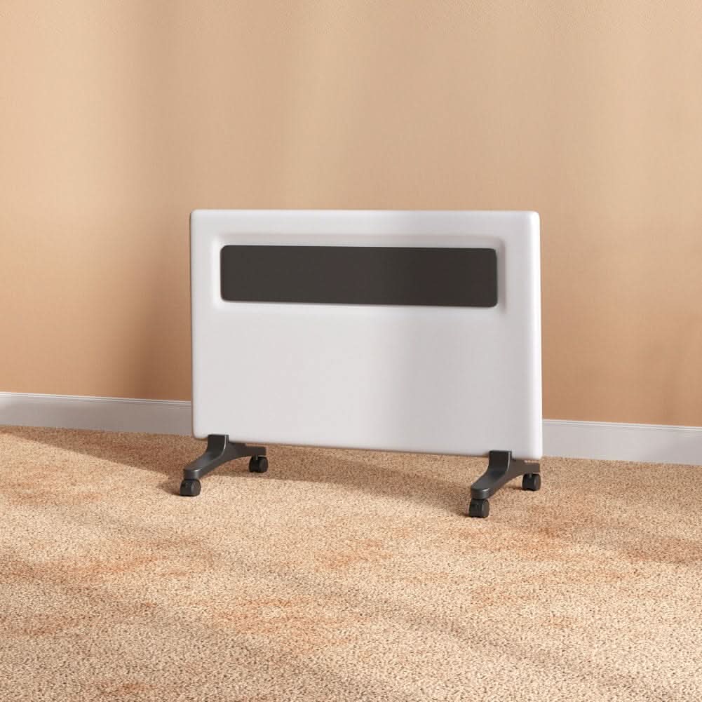 Floor-standing wall-mounted dual-use black and white heater with LED display - 1000W/1500W/2000W