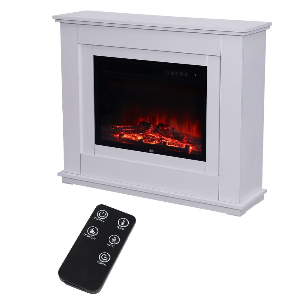 39/48 Inch W Electric Fireplace Suite 1800W with Ambient Light 1/7 LED Colours