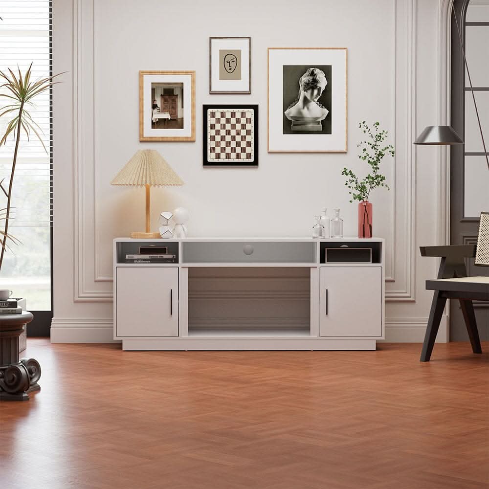 30Inch Electric Fireplace TV Stand | Large Media Cabinet with 24 Colour Options
