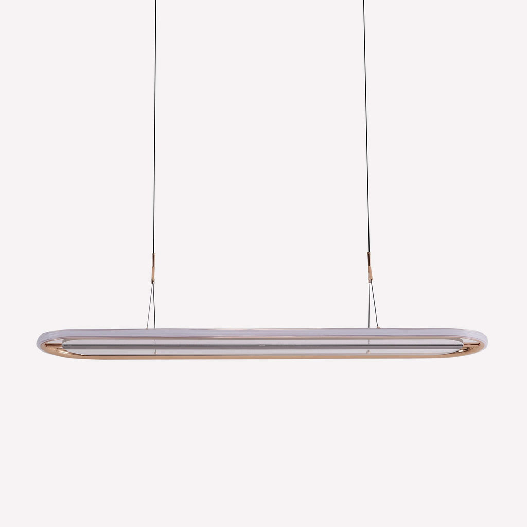 Lightsin Modern Oval Halo Pendant Light with Adjustable LED for Living Spaces