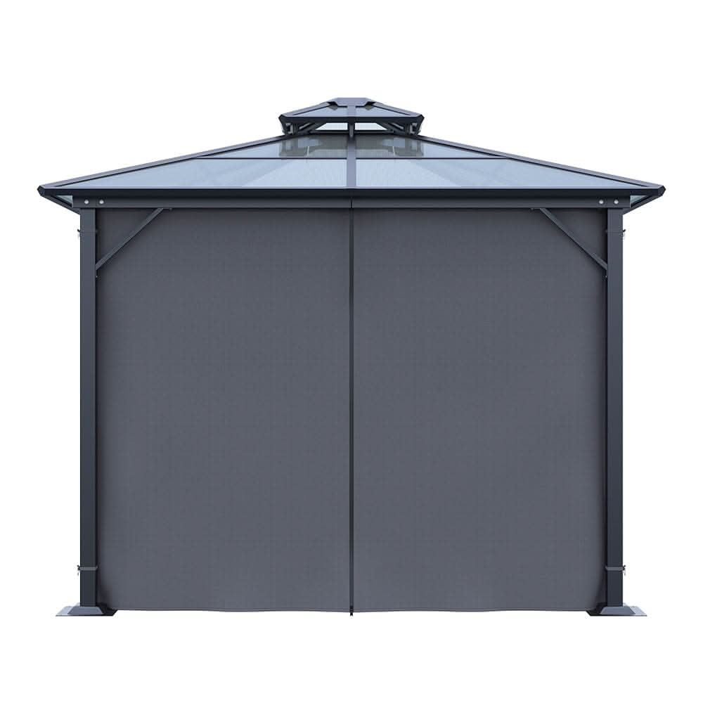 3*3*2.7m Iron and Aluminium Double-top Sun Canopy with Surround Fabric