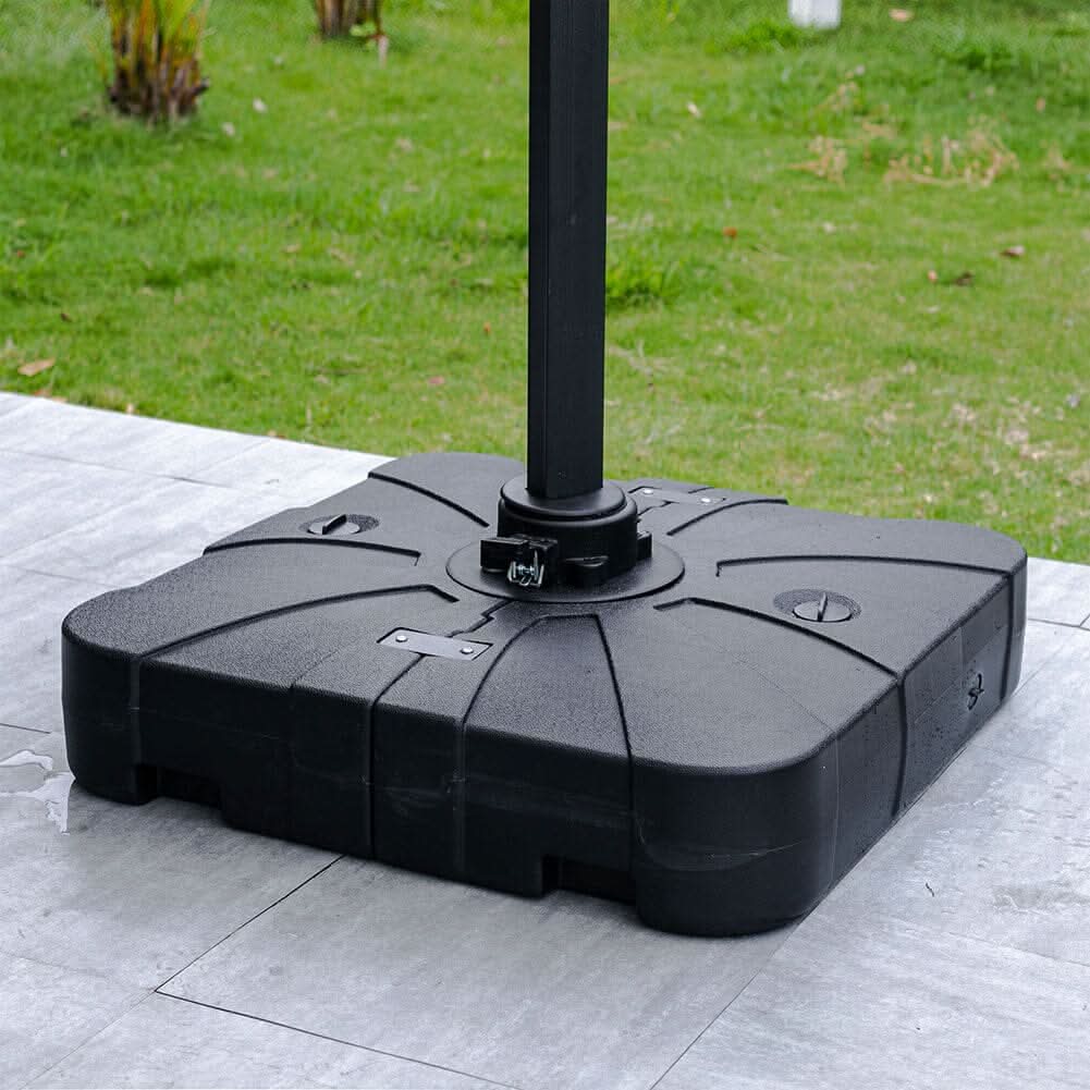 3 x 3 m Square Cantilever Parasol Outdoor Hanging Umbrella for Garden and Patio