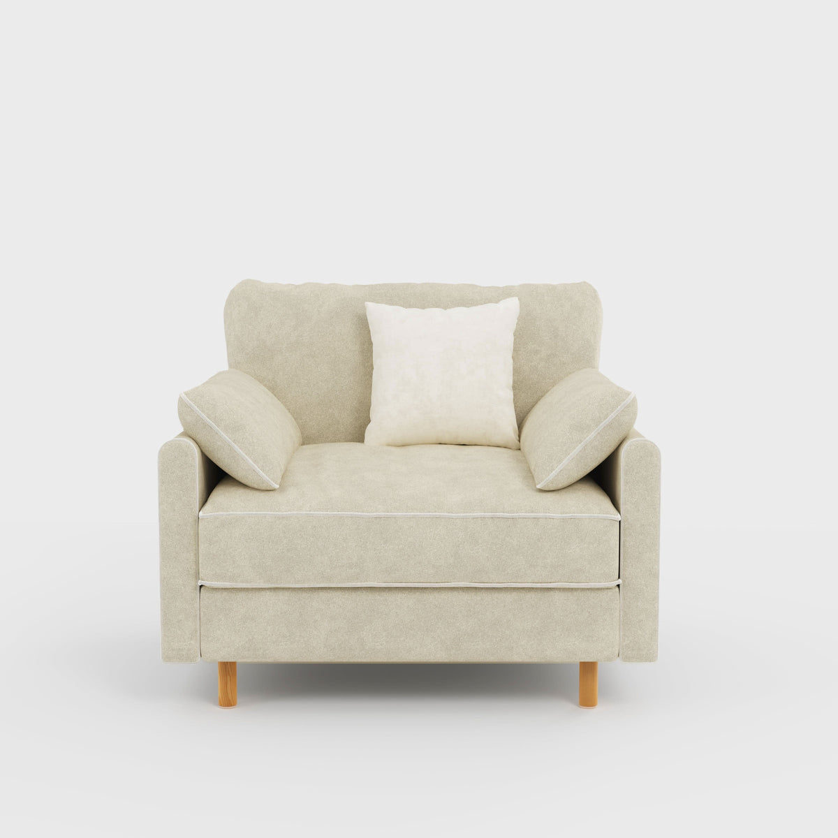 Cotton Linen Detachable Modular Sofa with Fringed Trim
