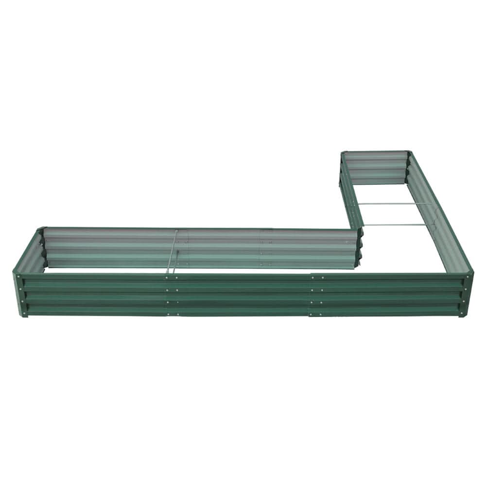 207*277*30cm Patio Corner 7-shaped Dark Green Flower Box can be Splicing