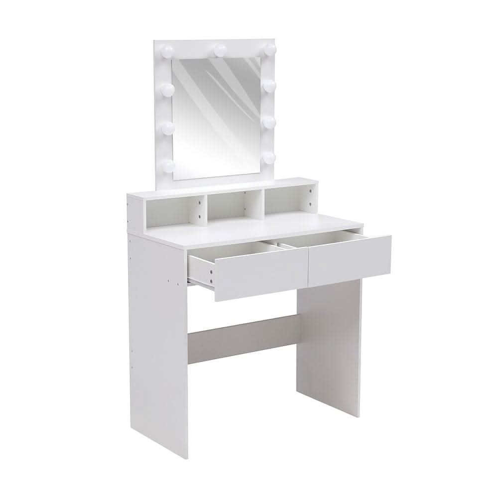 145cm H Makeup Dressing Table with Lighted Mirror
