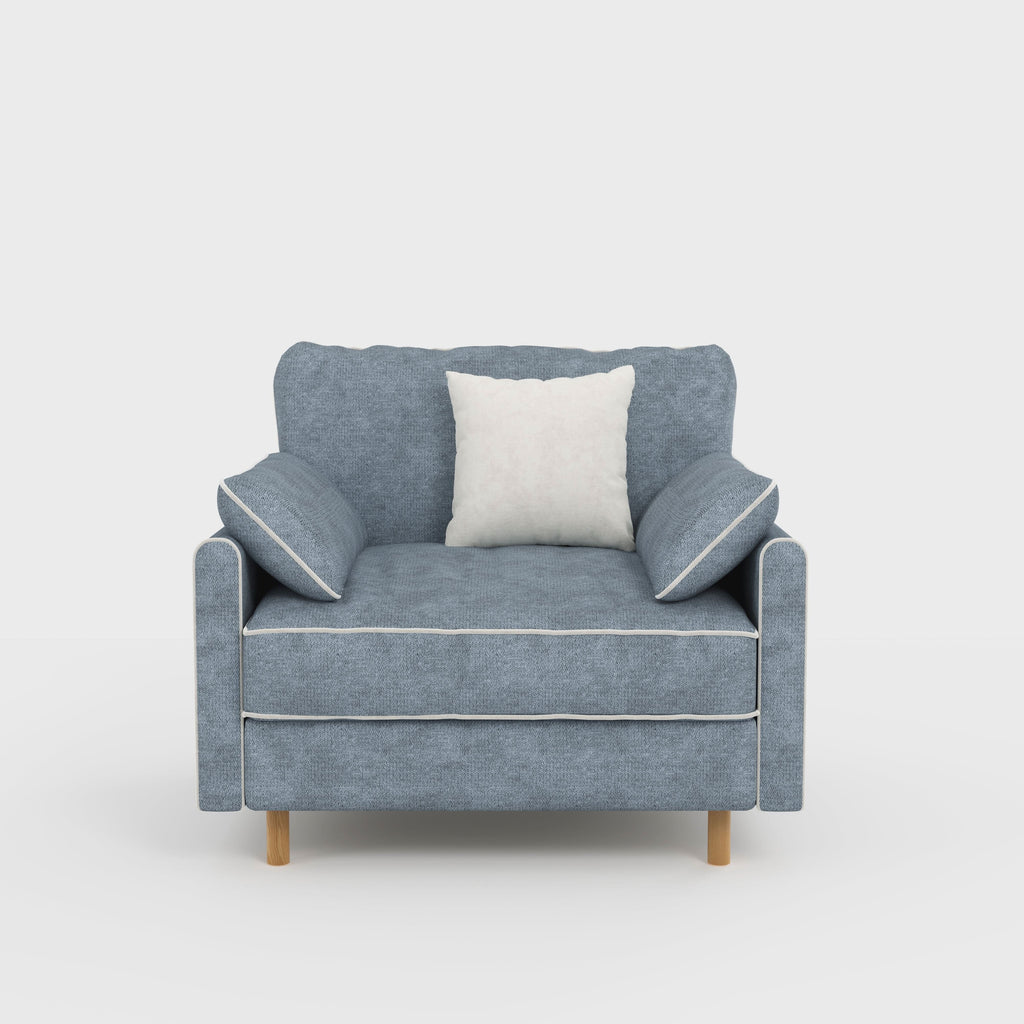 Cotton Linen Detachable Modular Sofa with Fringed Trim