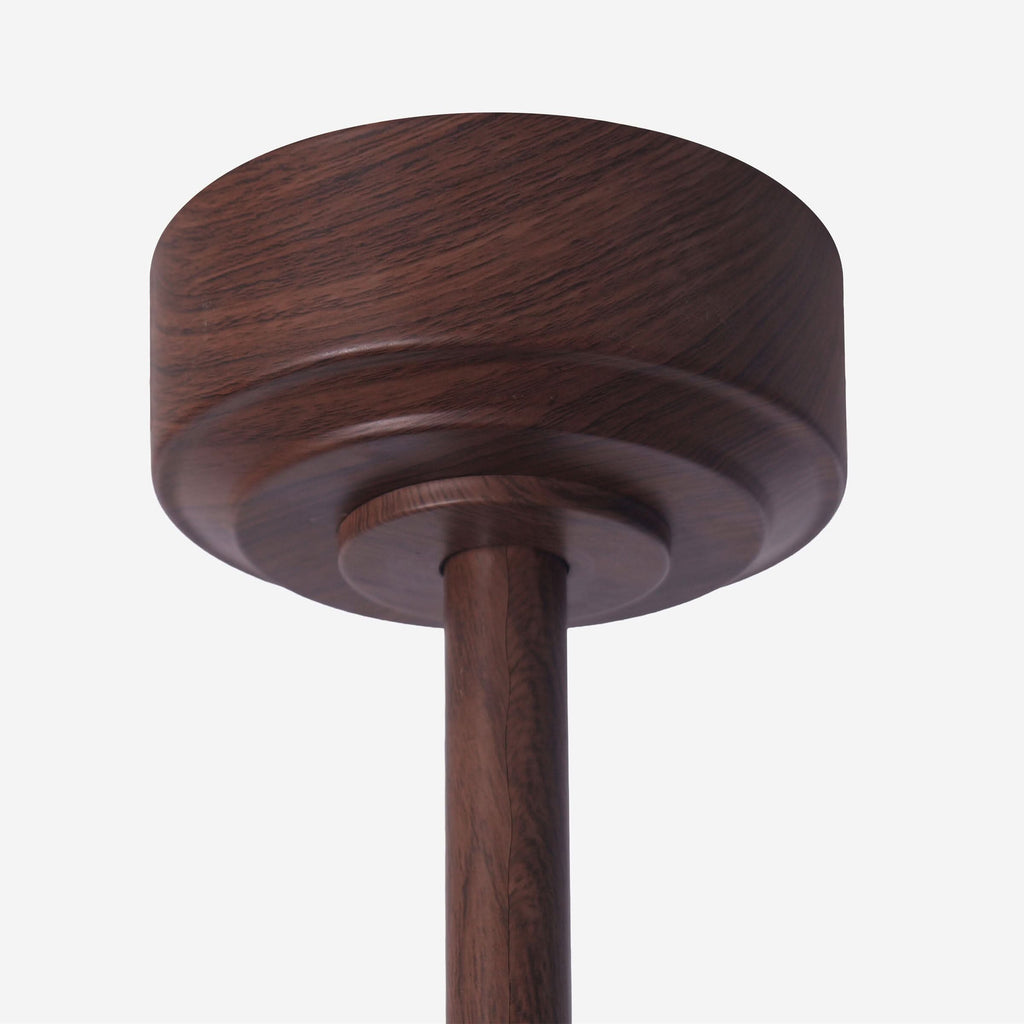 Lightsin Walnut Effect LED Ceiling Fan Light with Remote for Living Room & Bedroom