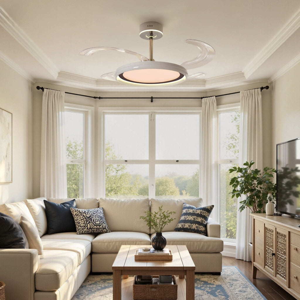 Lightsin 48 Inch Ceiling Fan with Reversible Airflow and Timer