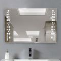 Modern Fog-Free LED Horizontal Bathroom Mirror, Surface Mount