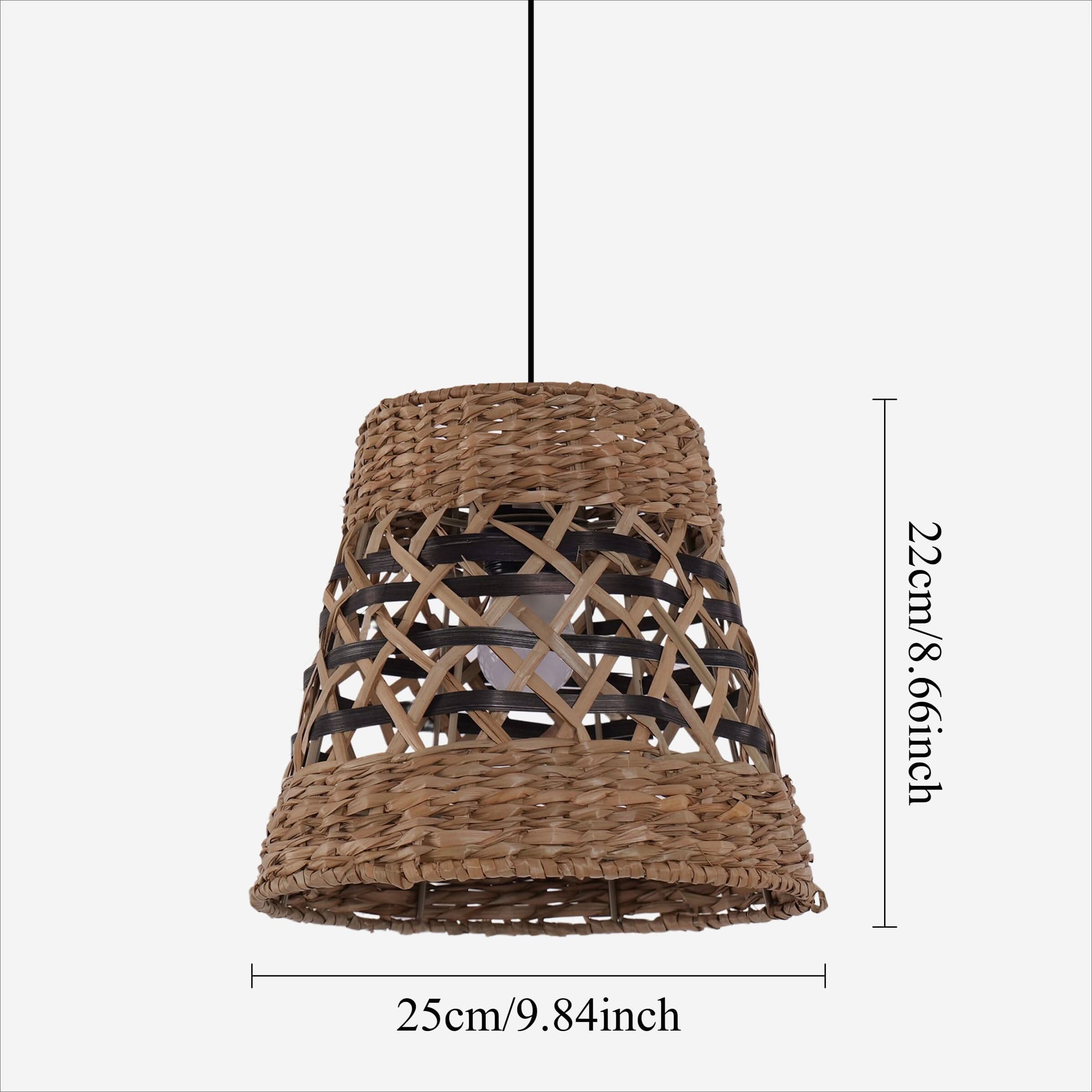 Lightsin Handwoven Paper Rope Pendant Light  Bohemian Rustic Charm