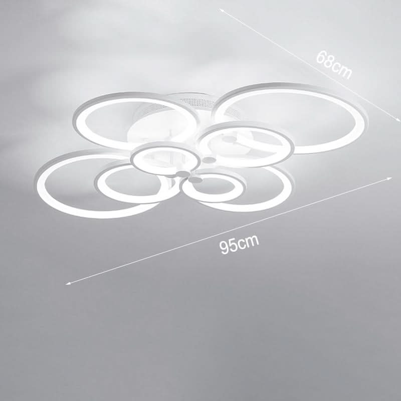 4/6/8 Rings LED Semi-Flush Ceiling Light Dimmable/Non-Dimmable