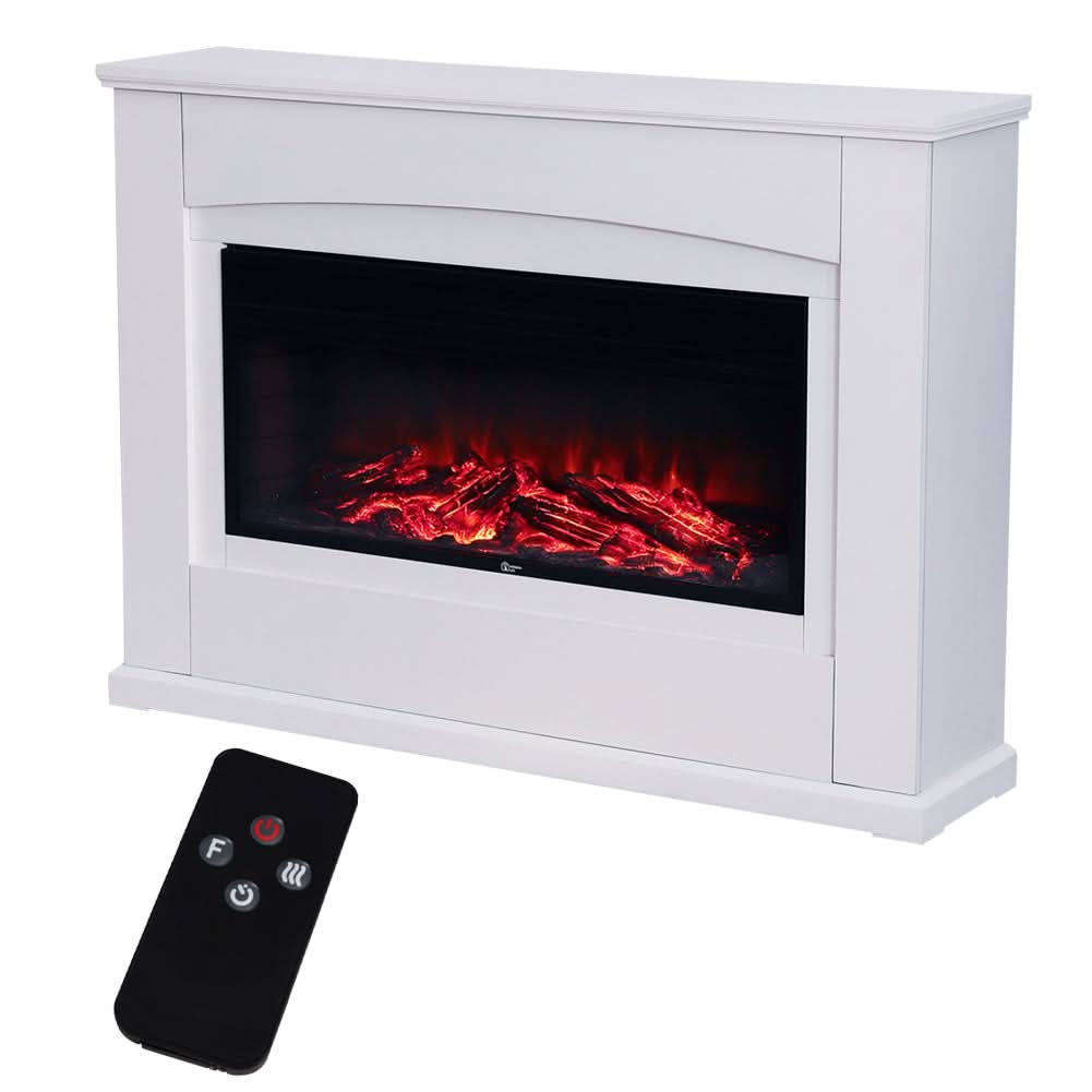 39/48 Inch W Electric Fireplace Suite 1800W with Ambient Light 1/7 LED Colours