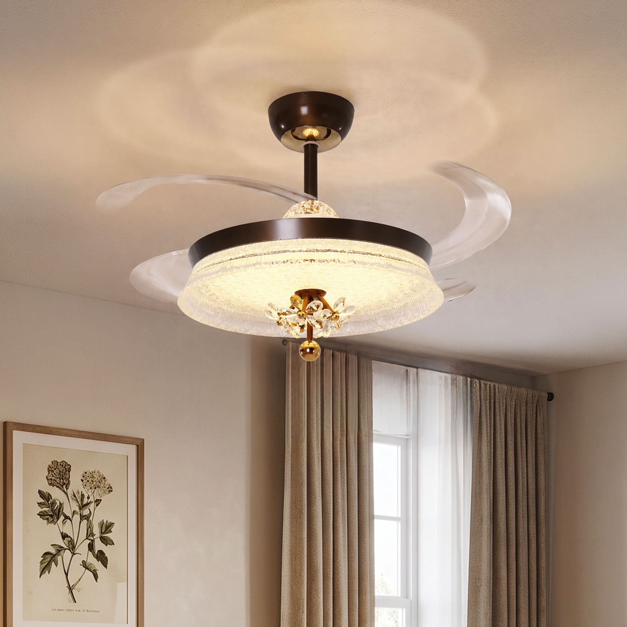Lightsin 36 Inch Ceiling Fan with 6-Speed Remote and Reverse Motor