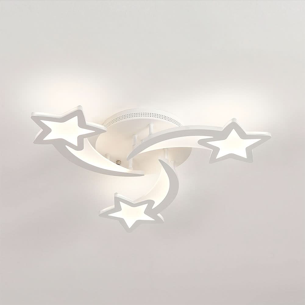 LED Ceiling Light Fixture with Star Lampshades