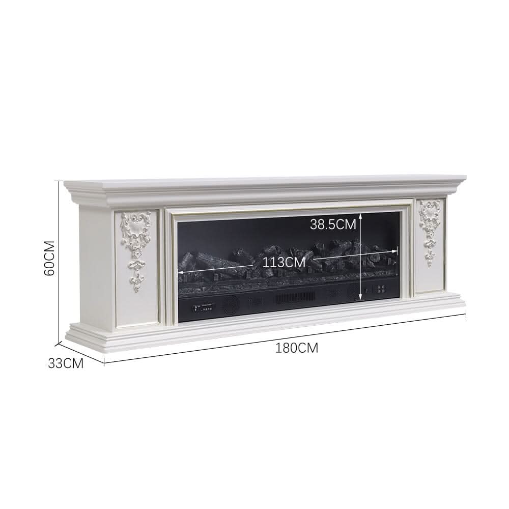 180cm W Remote Freestanding Fireplaces Bluetooth Player TV Stand Electric Fireplace