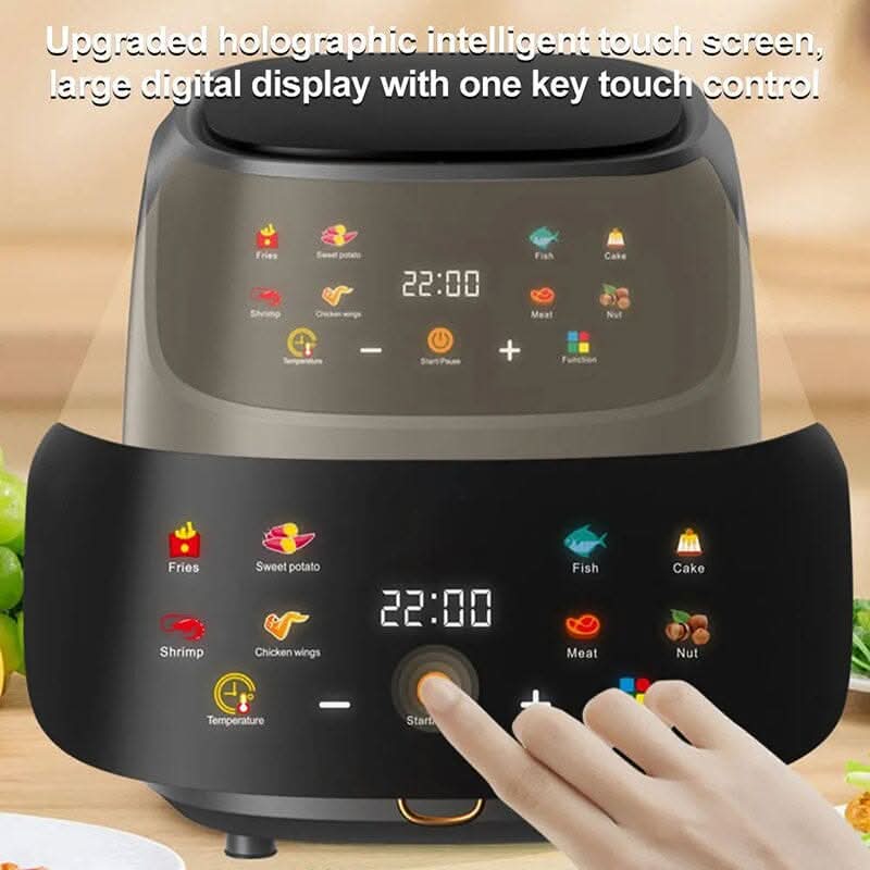 5L White/Black Digital Smart Air Fryer with Visible Window
