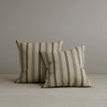 Square Exclusive Design Cushion in Taupe Striped Cotton Linen, 45*45CM