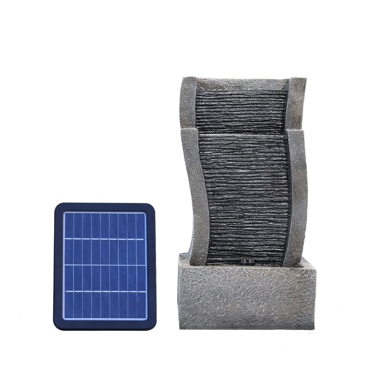 50CM H Slate Effect Modern Waterfall Ornament Garden Water Feature Cascading Tiered Water