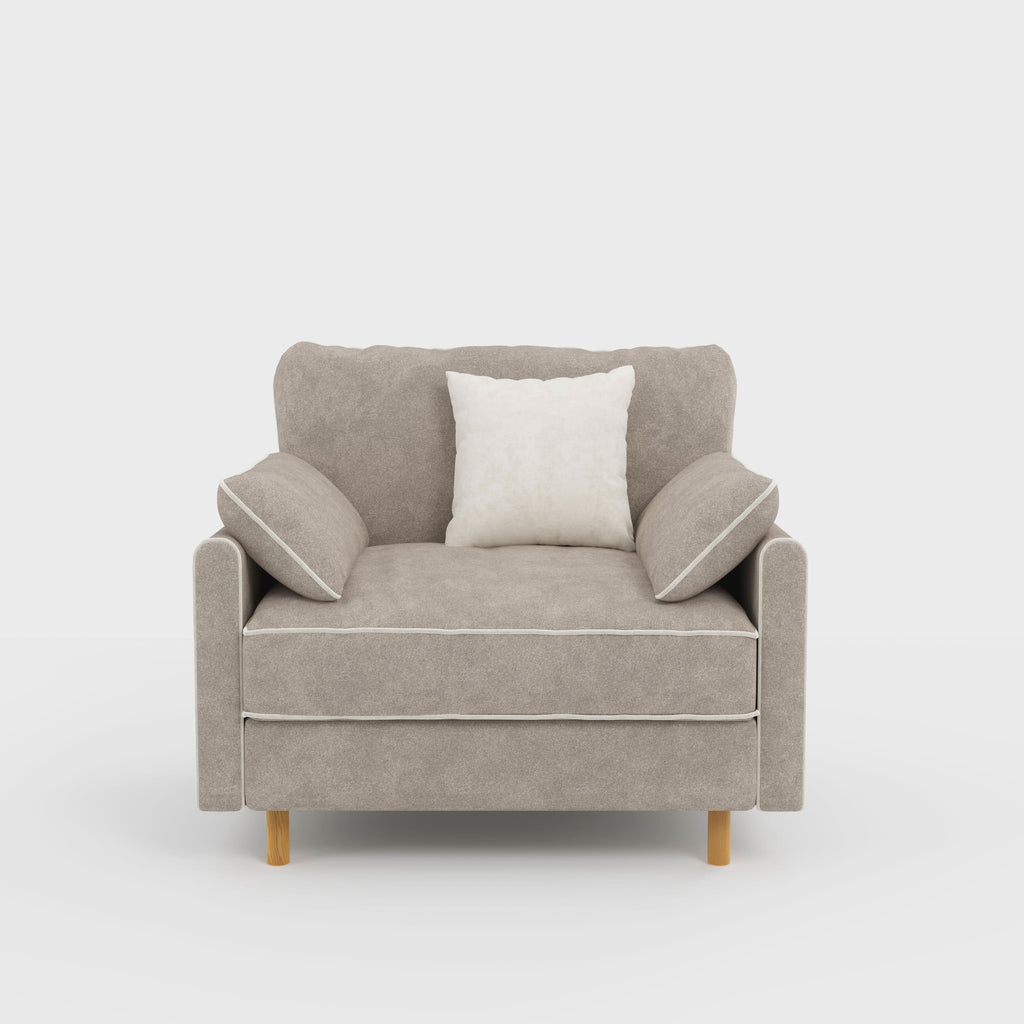 Cotton Linen Detachable Modular Sofa with Fringed Trim