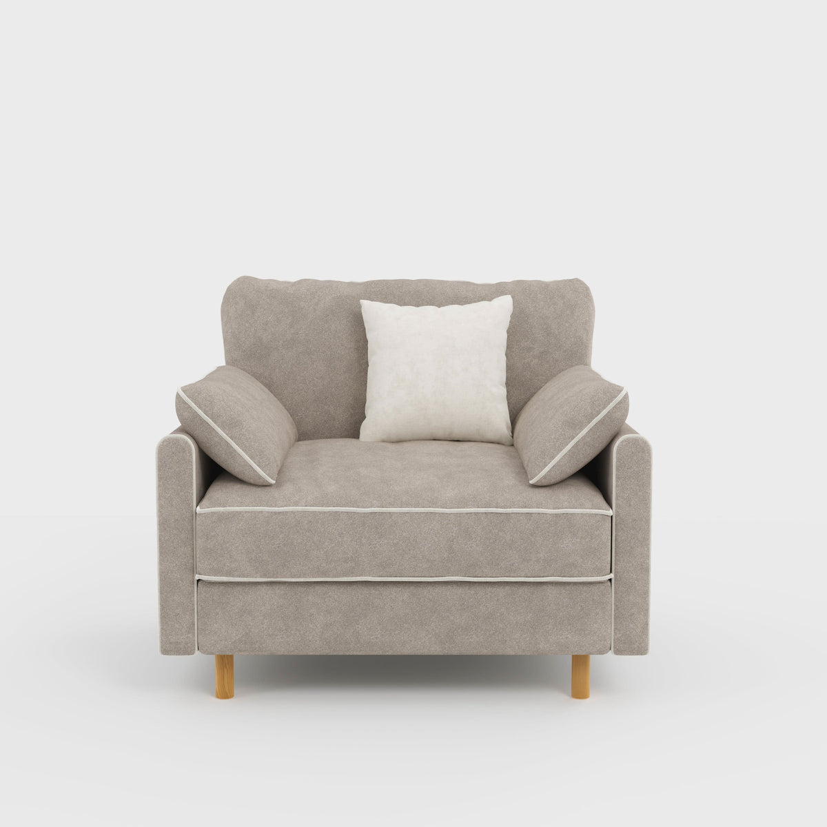 Cotton Linen Detachable Modular Sofa with Fringed Trim