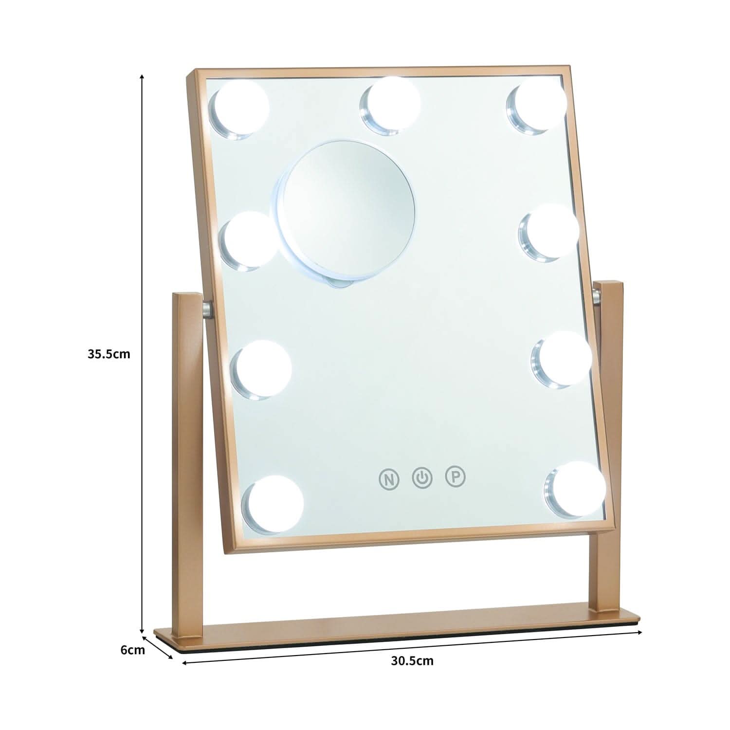 Adjustable LED Hollywood Vanity Mirror Touch Screen Control
