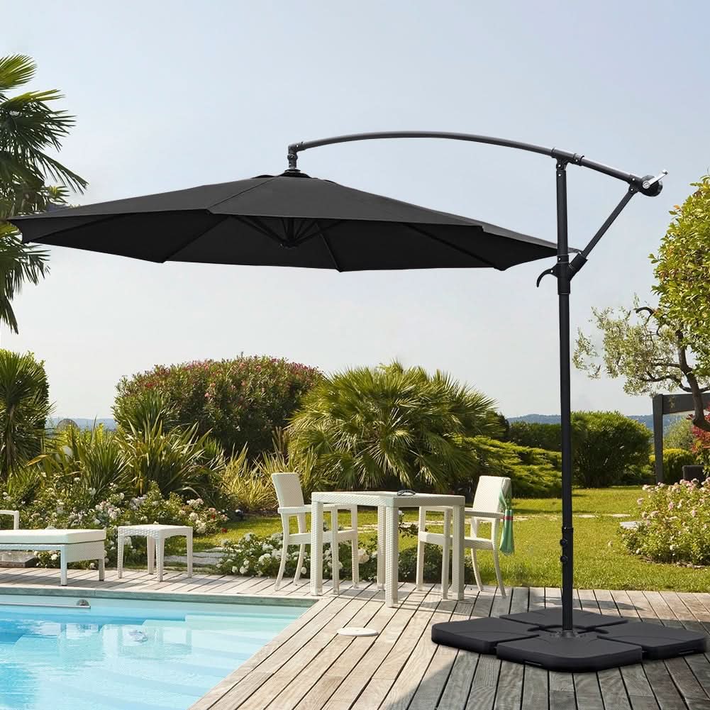 3M Sun Parasol Black Hanging Banana Umbrella