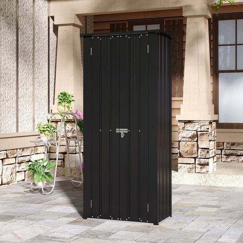 1.5*2.5ft Flat Roof Charcoal Black Tool Cabinet