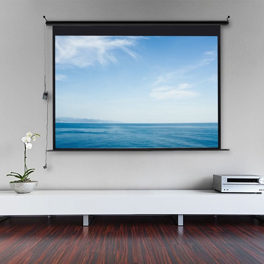 Motorized Electric Projector Screen with Remote Control