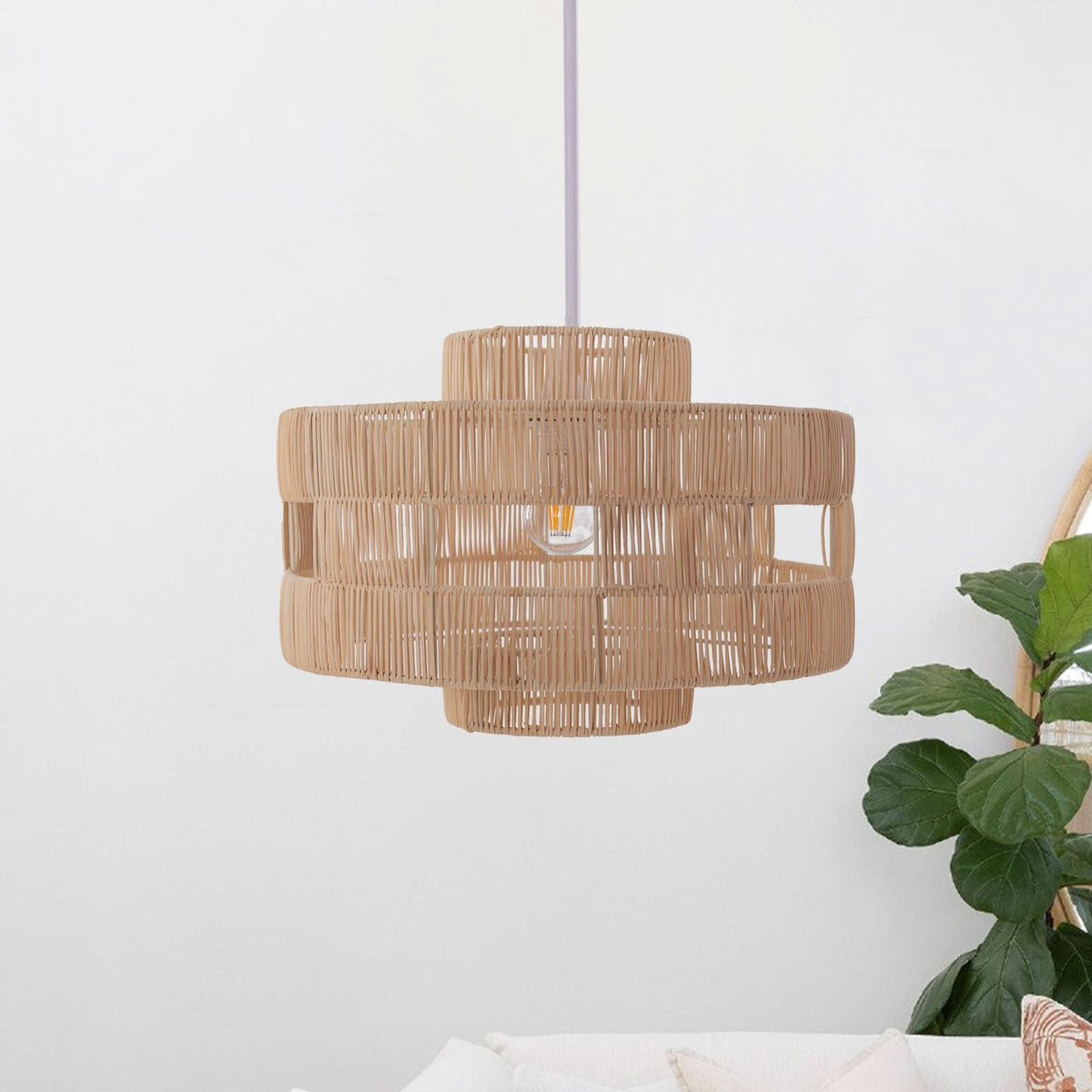 Lightsin Handcrafted Rattan Pendant Lamp for a Warm Touch