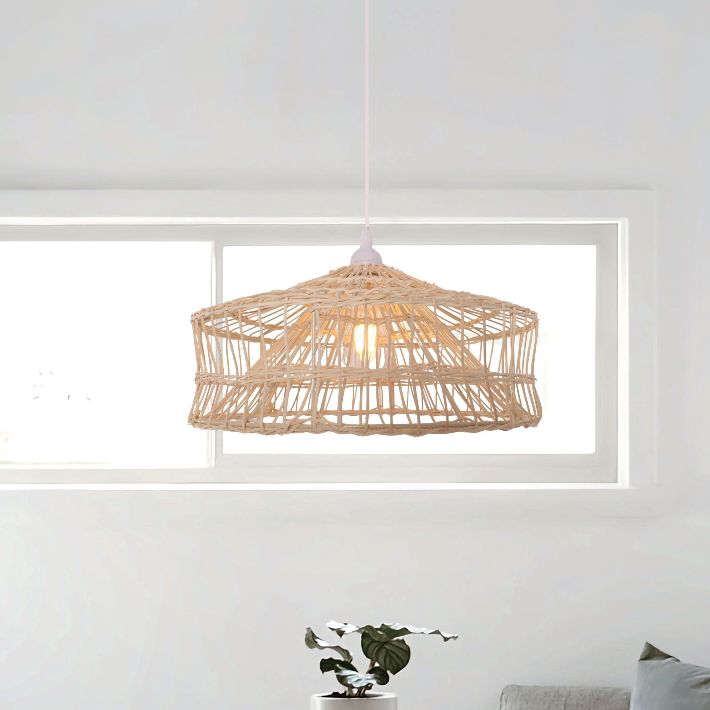 Lightsin NestLine Handwoven Shallow Pendant Lamp