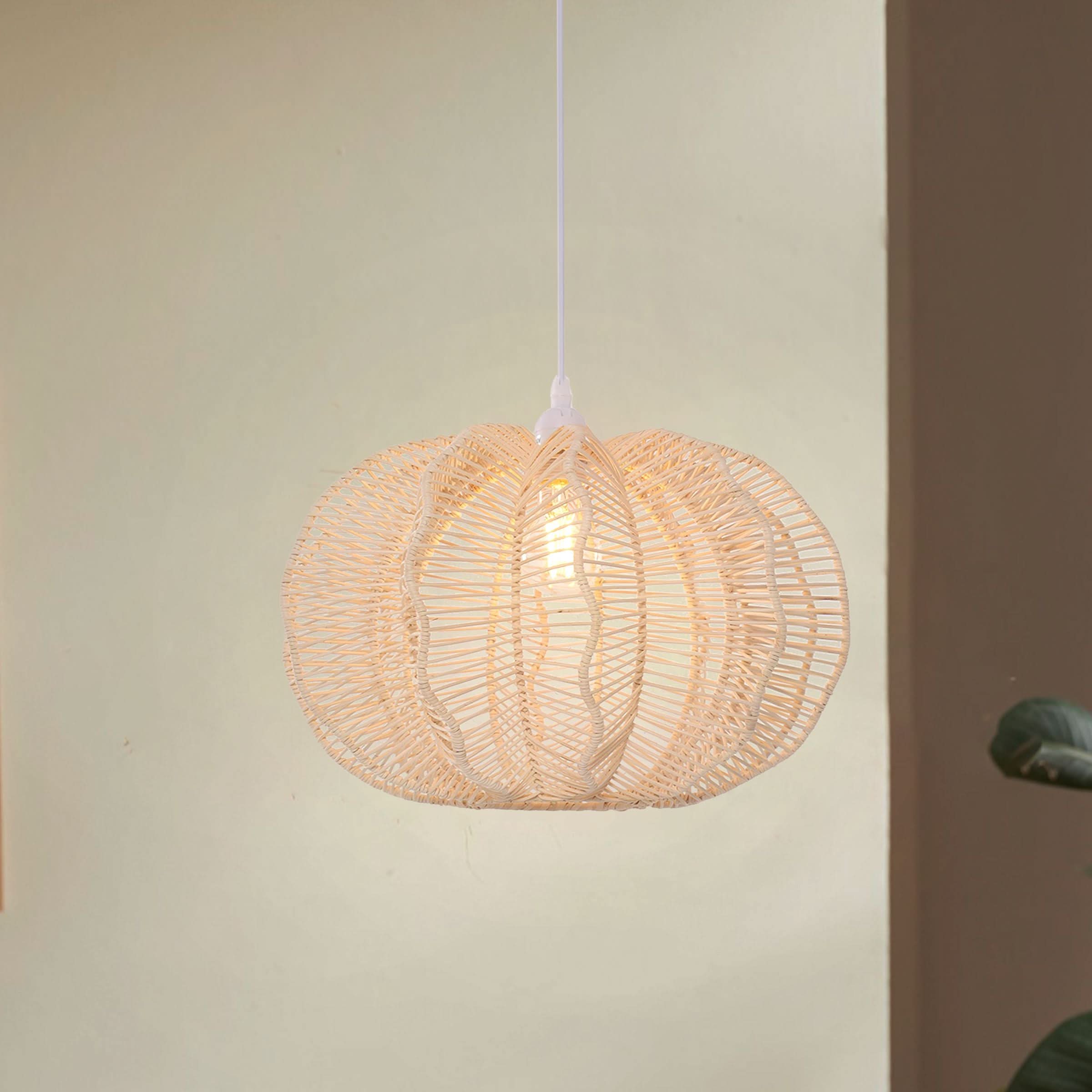 Lightsin Woven Rattan Ceiling Light for a Serene Ambiance