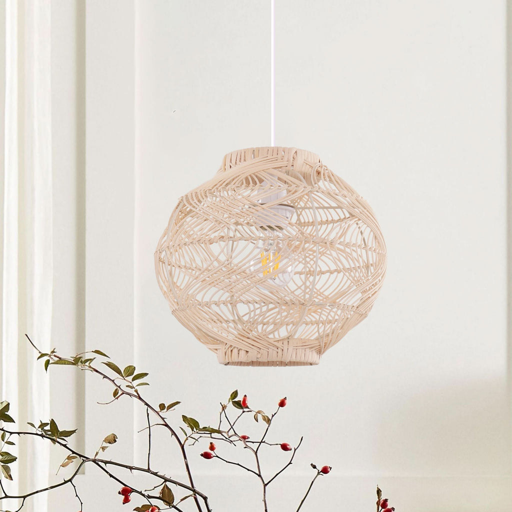 Lightsin Artisanal Rattan Pendant Light for Warm Interiors
