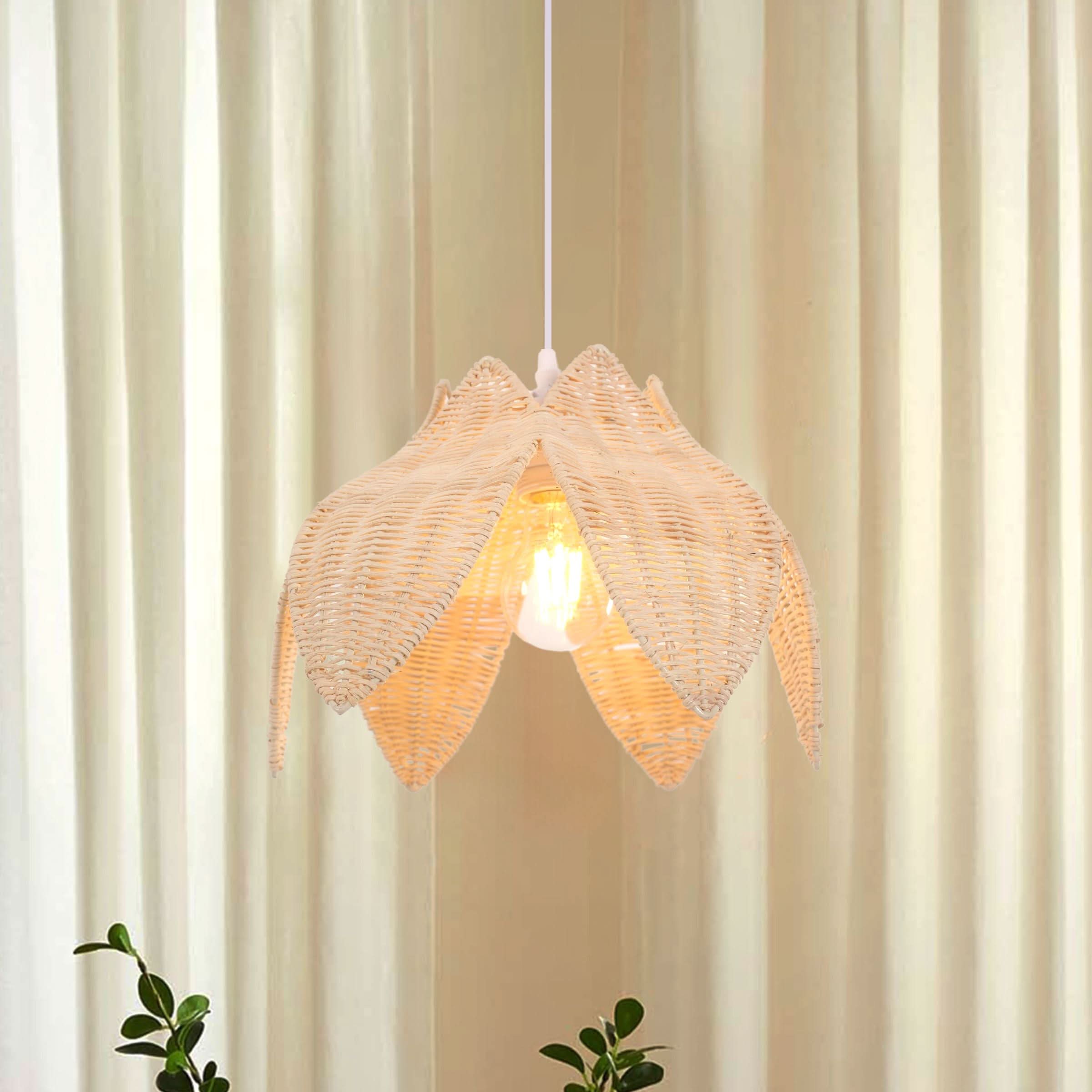 Lightsin AmberNest Natural Rattan Light for Calm Cozy Corners