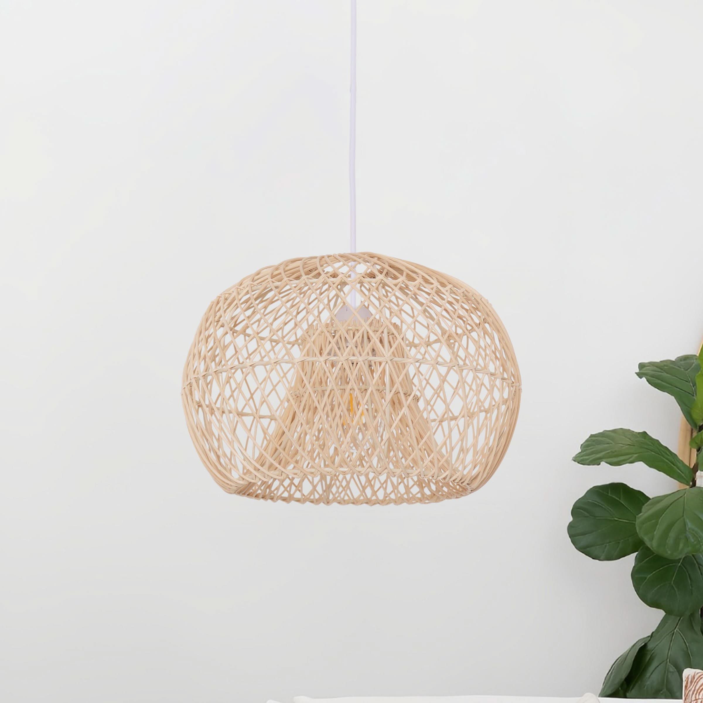 Lightsin SolNest Boho Rattan Hanging Lamp