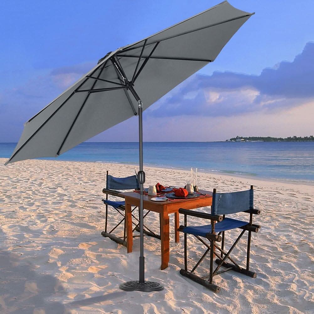 3M Sunshade Parasol Backyard Garden Tilt Umbrella with Crank