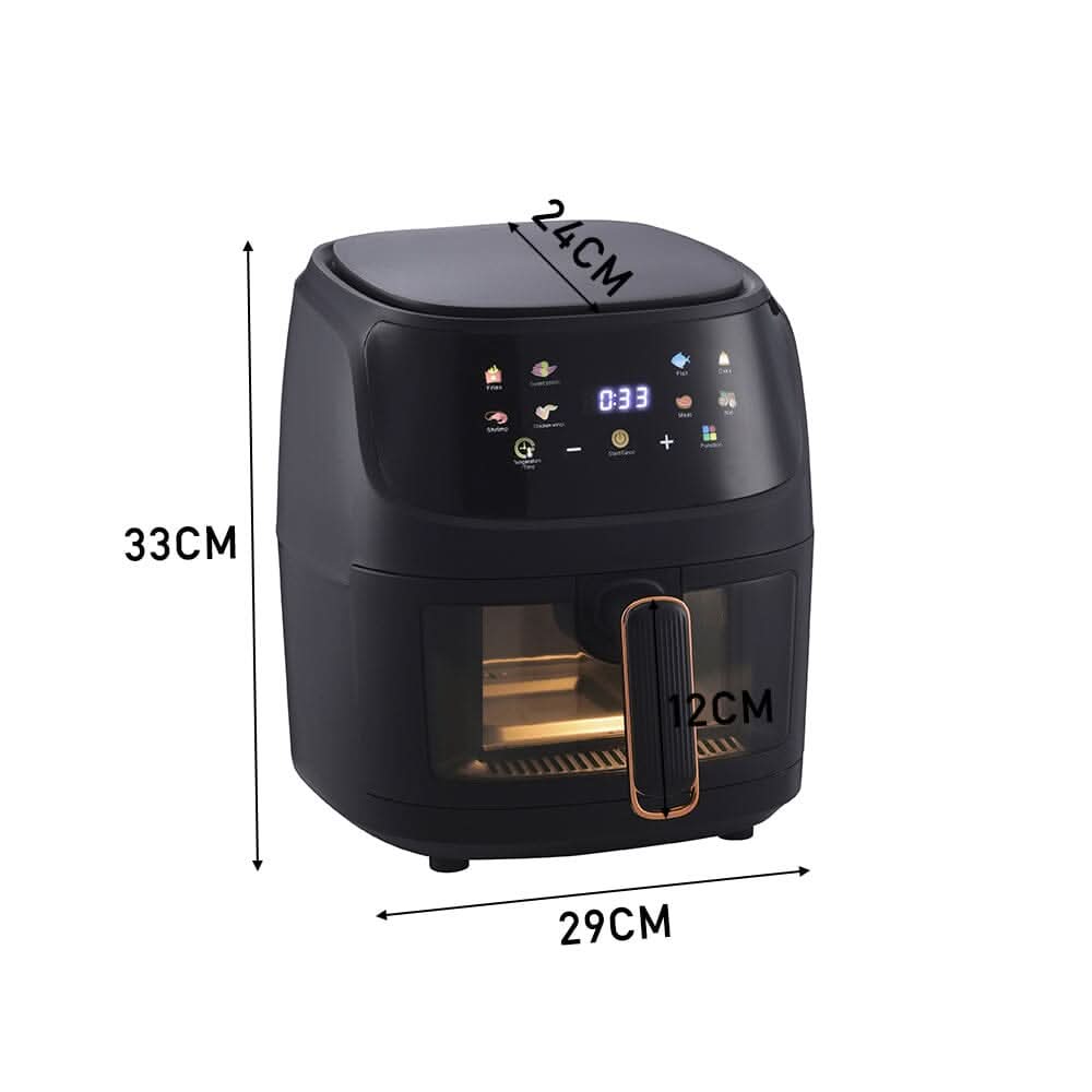 5L White/Black Digital Smart Air Fryer with Visible Window