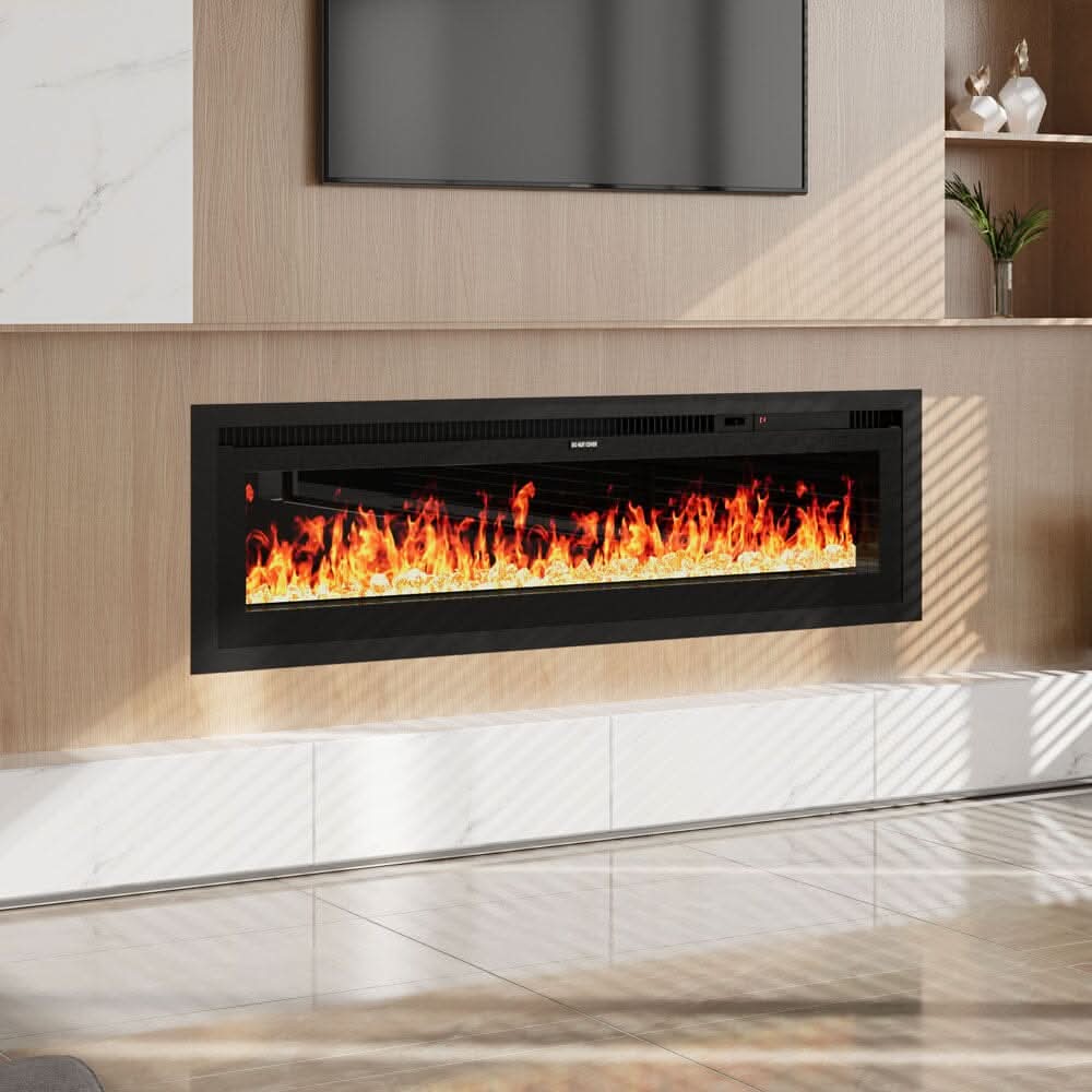 42/50/60/73 inch Electric Fire 12 Vibrant Flame Colours Electric Fireplace with Remote