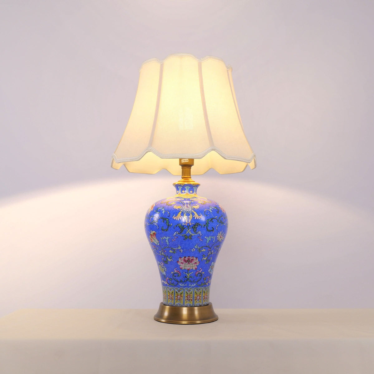Lightsin Elegant Handcrafted Ceramic Table Lamp Collection with Floral Design