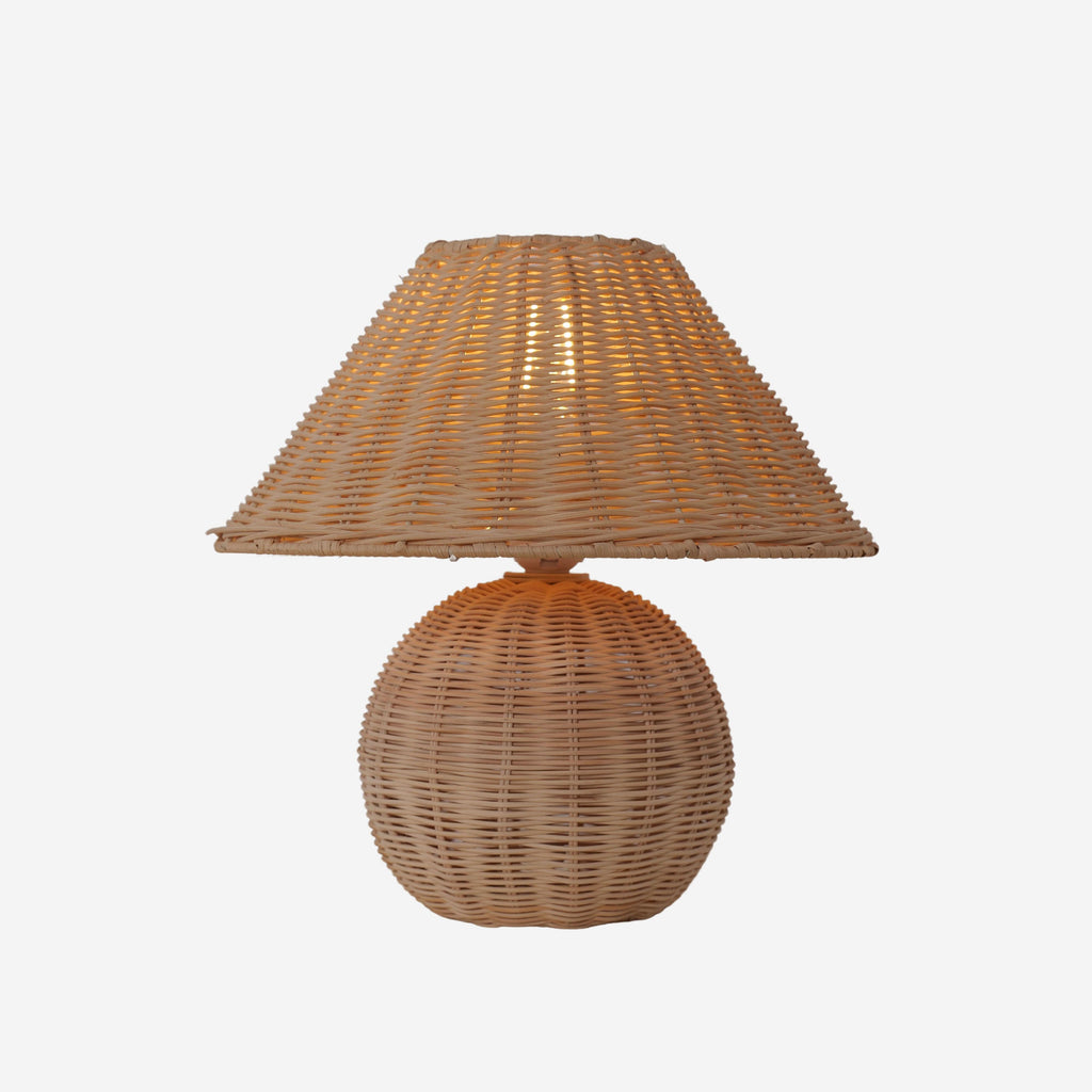 Lightsin Bohemian Rattan Table Lamp Handcrafted Natural Lighting