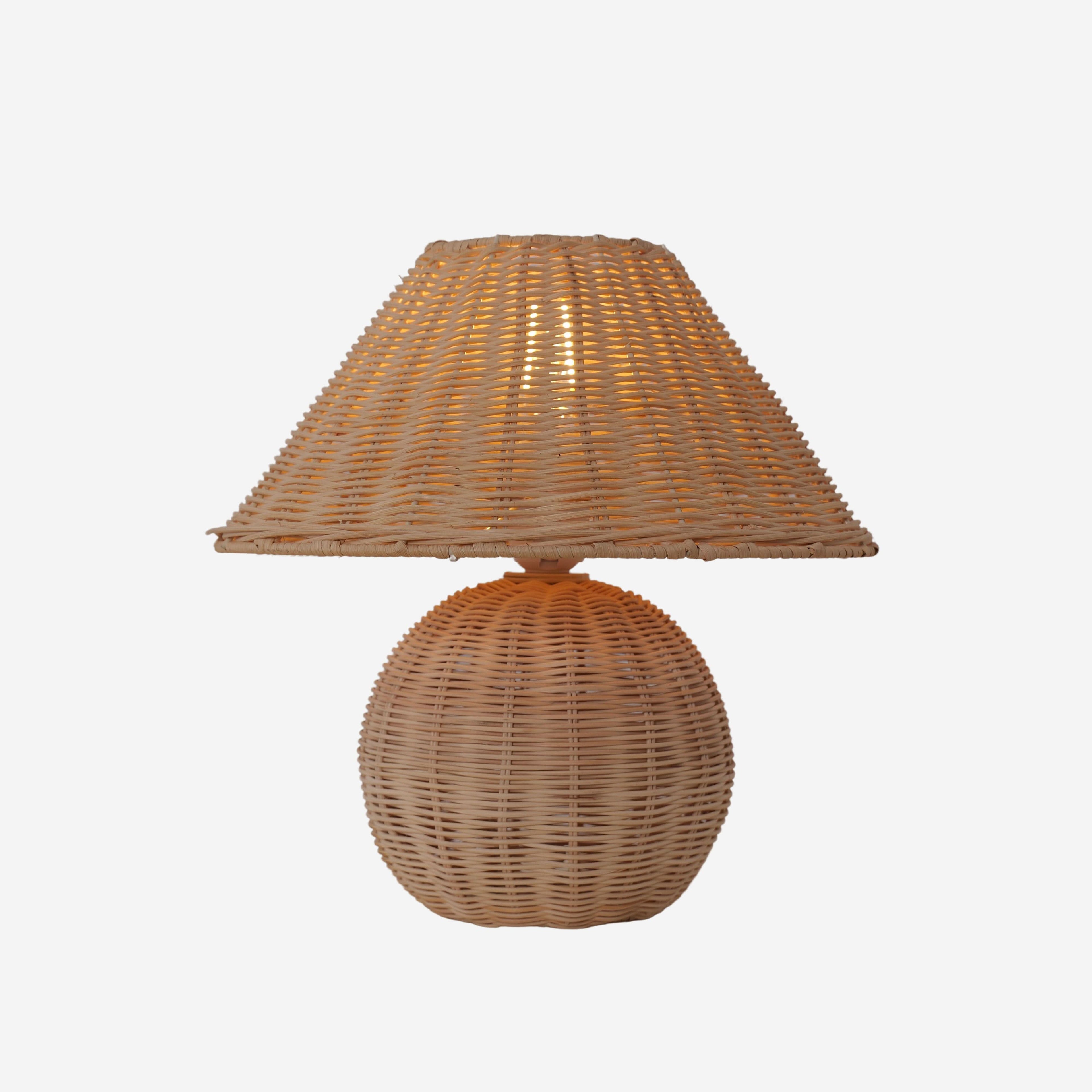 Lightsin Bohemian Rattan Table Lamp Handcrafted Natural Lighting