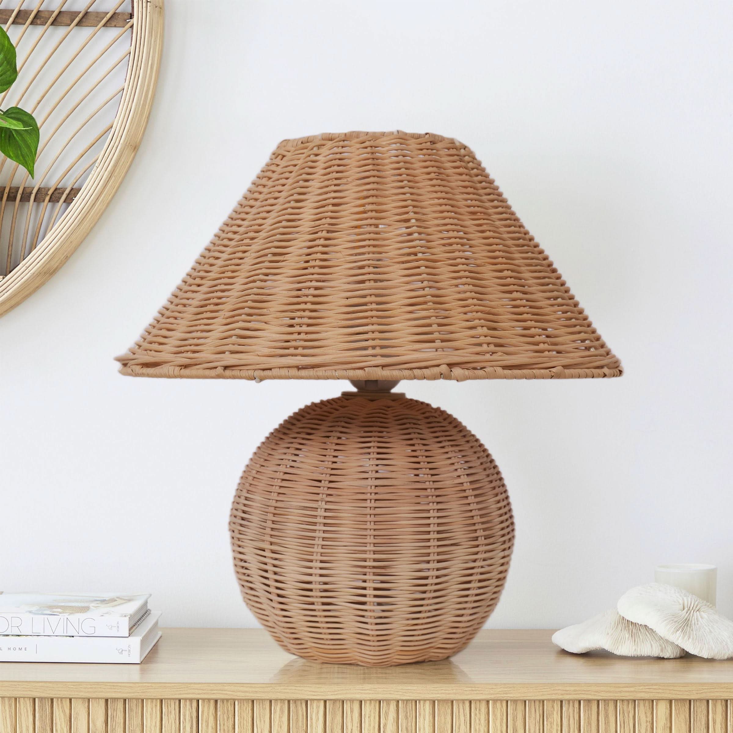 Lightsin Bohemian Rattan Table Lamp Handcrafted Natural Lighting