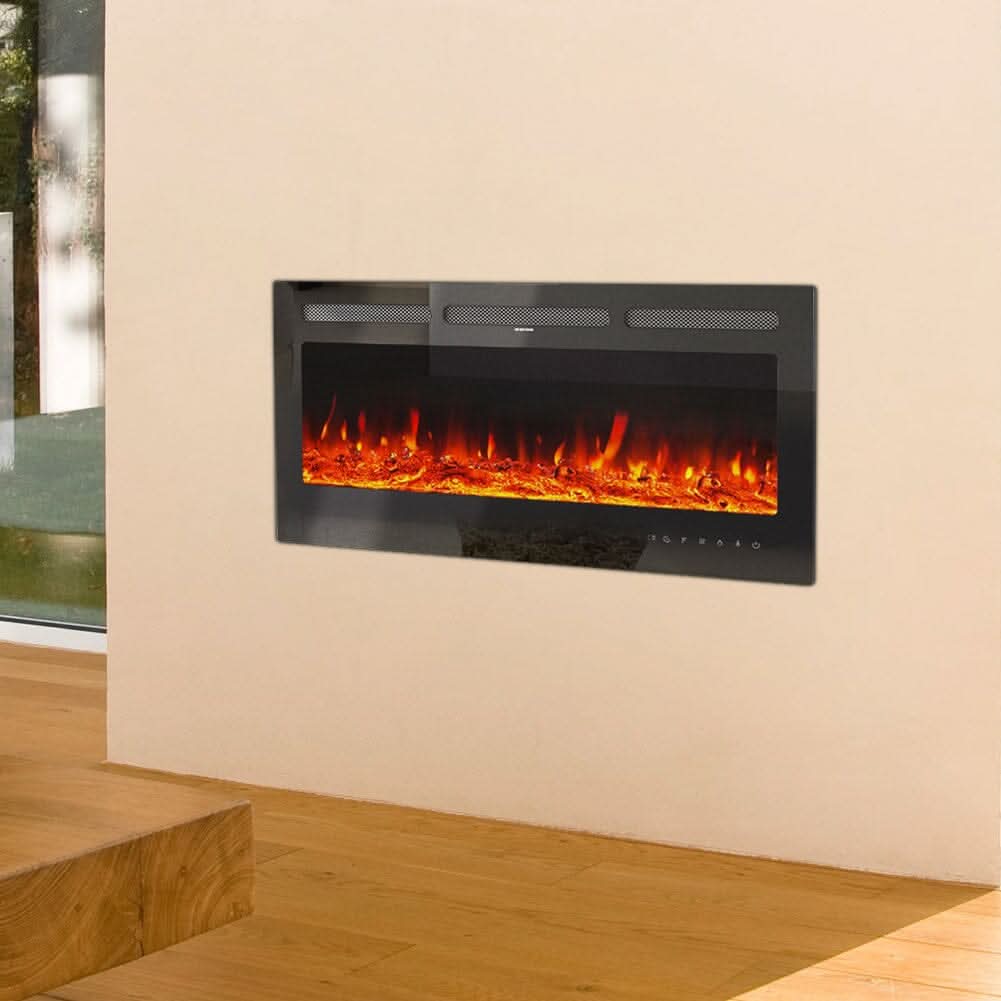 40 Inch Inset Fireplaces 5120 BTU Wall-Mounted Electric Fireplace 9 LED Flame Colours