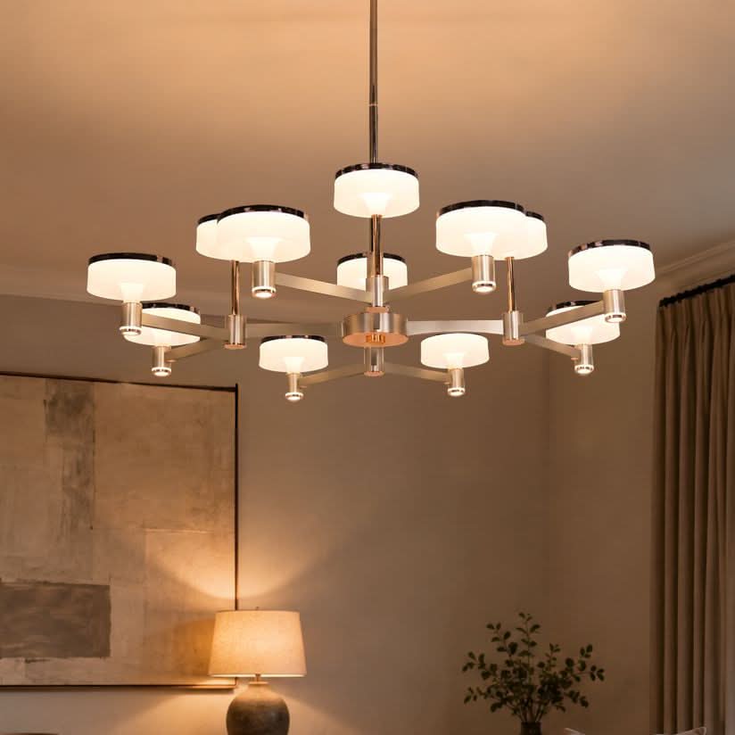 Lightsin Aluminum Acrylic Chandelier with Three-Color Changing