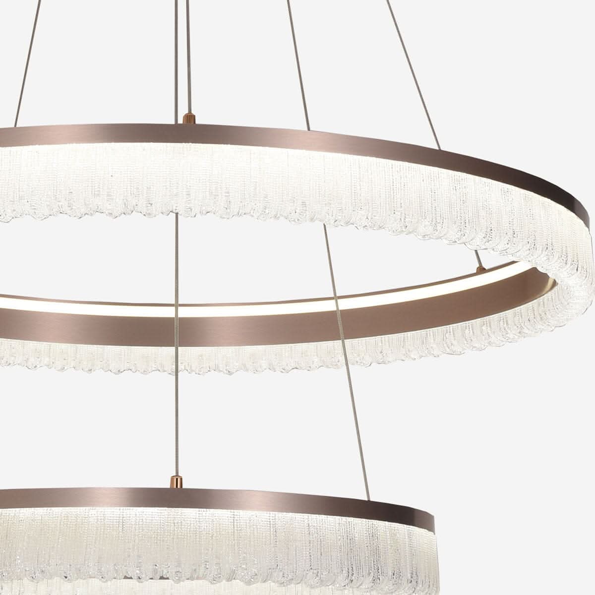 Lightsin Red Aluminum Stepless Dimming Circular Pendant Light for Modern Interiors