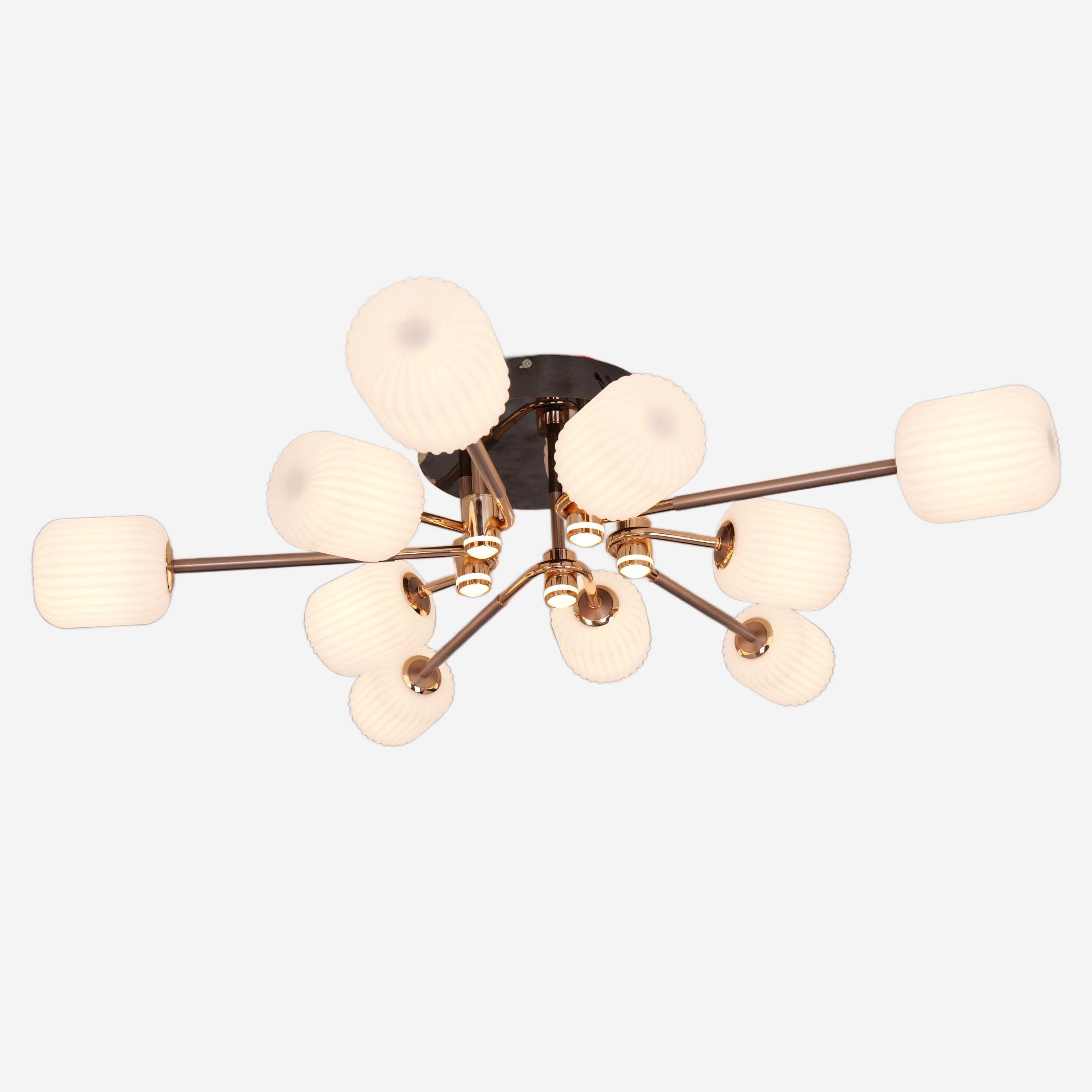 Lightsin Modern LED Tri-Color Changing Iron and Acrylic Ceiling Light