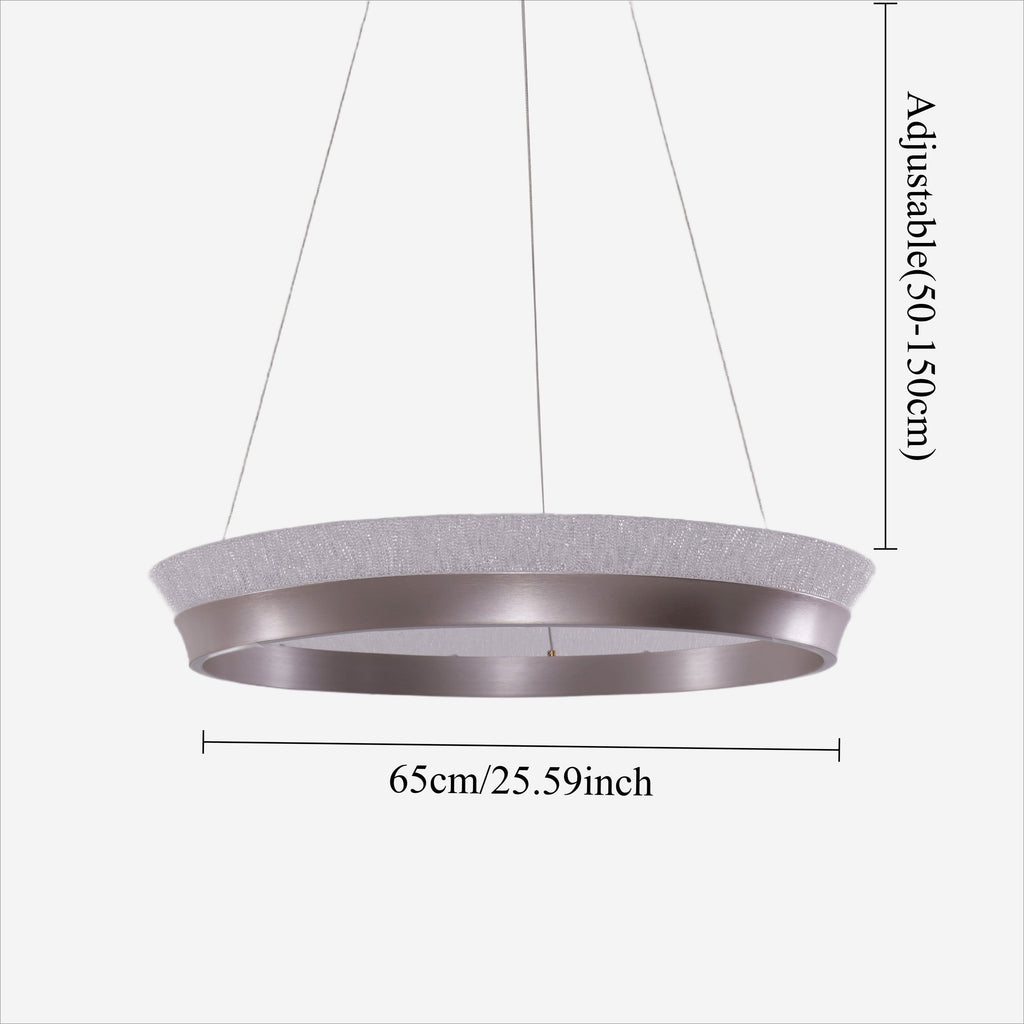 Lightsin Elegant Crystal Ring Chandelier Premium Pendant Light