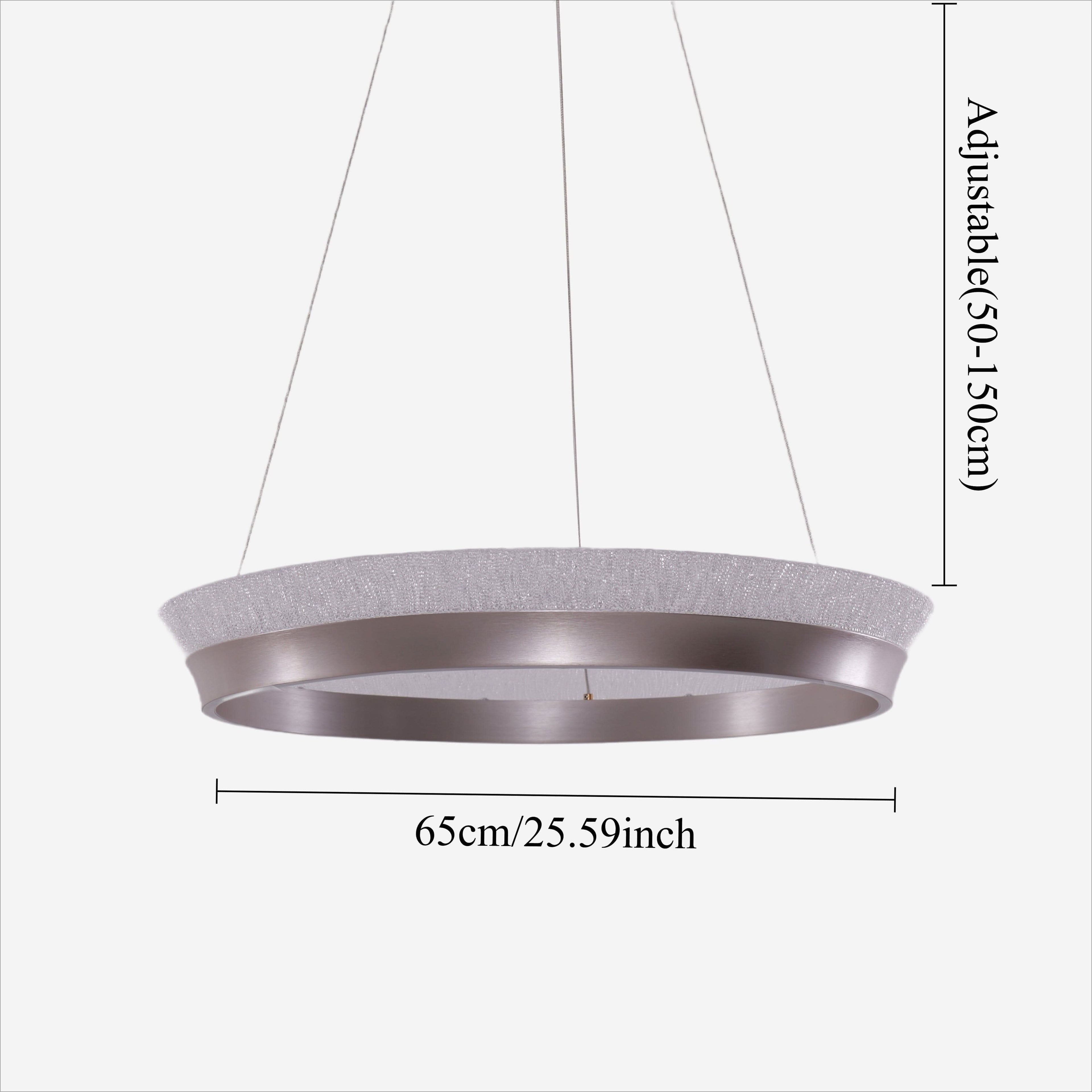 Lightsin Elegant Crystal Ring Chandelier Premium Pendant Light